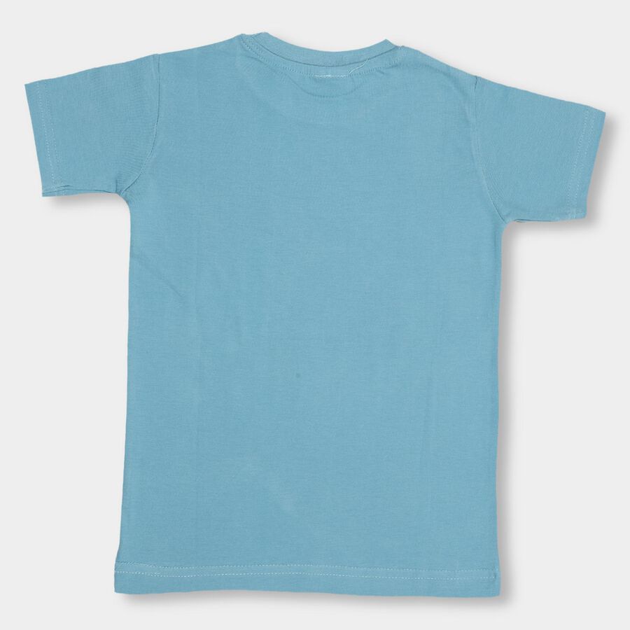 Boys' 100% Cotton Half Sleeves T-Shirt , Dark Blue, large image number null