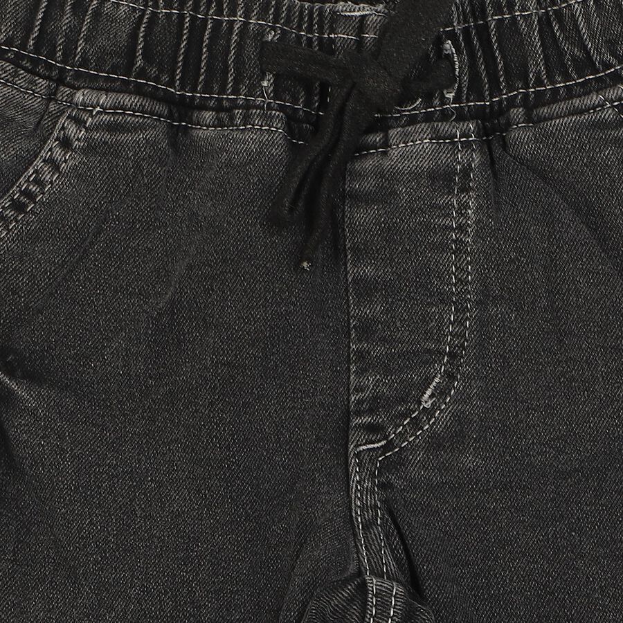 Boys' Dark Grey Relaxed Fit Cargo Jeans, Dark Grey, large