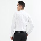 Men's White Cotton Printed Classic Collar Formal Shirt, सफ़ेद, small image number null