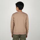 Boys Muted Beige Crew Neck Casual Sweatshirt, गहरा पीला, small image number null