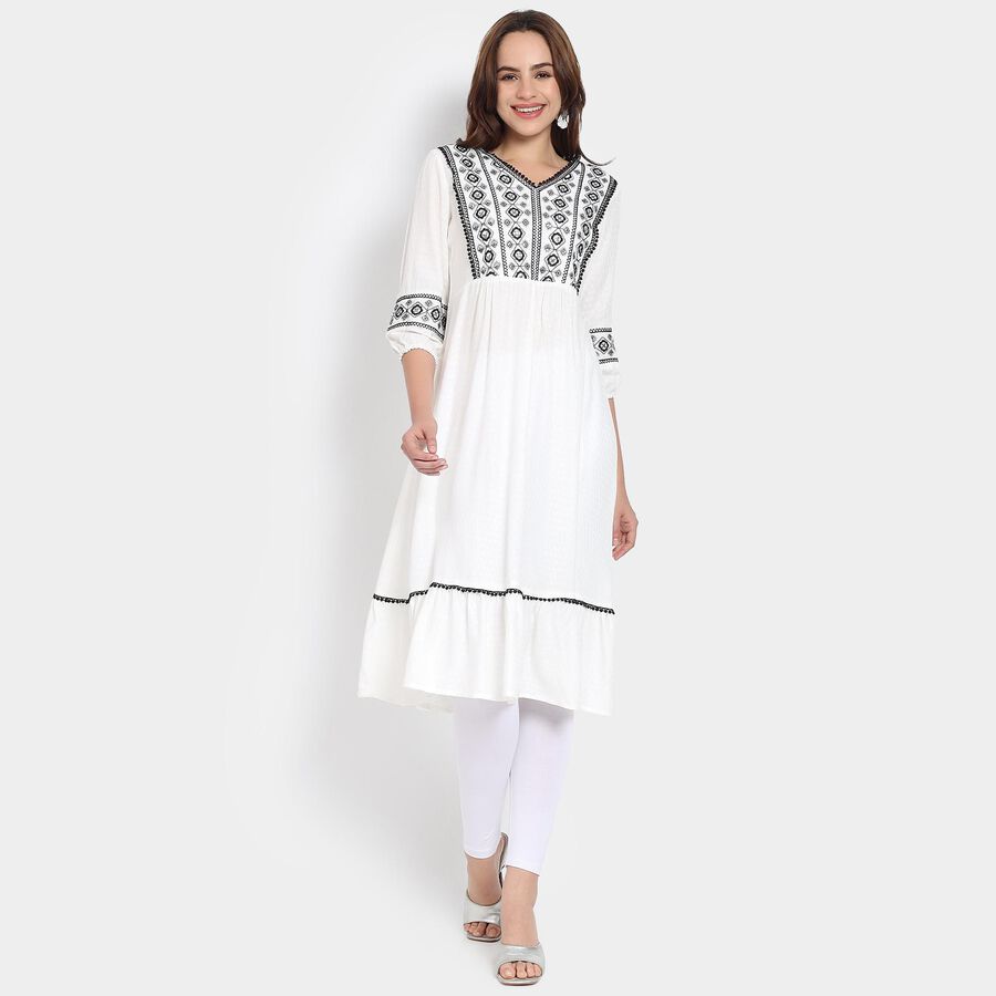 Ladies' Kurta, Off White, large image number null