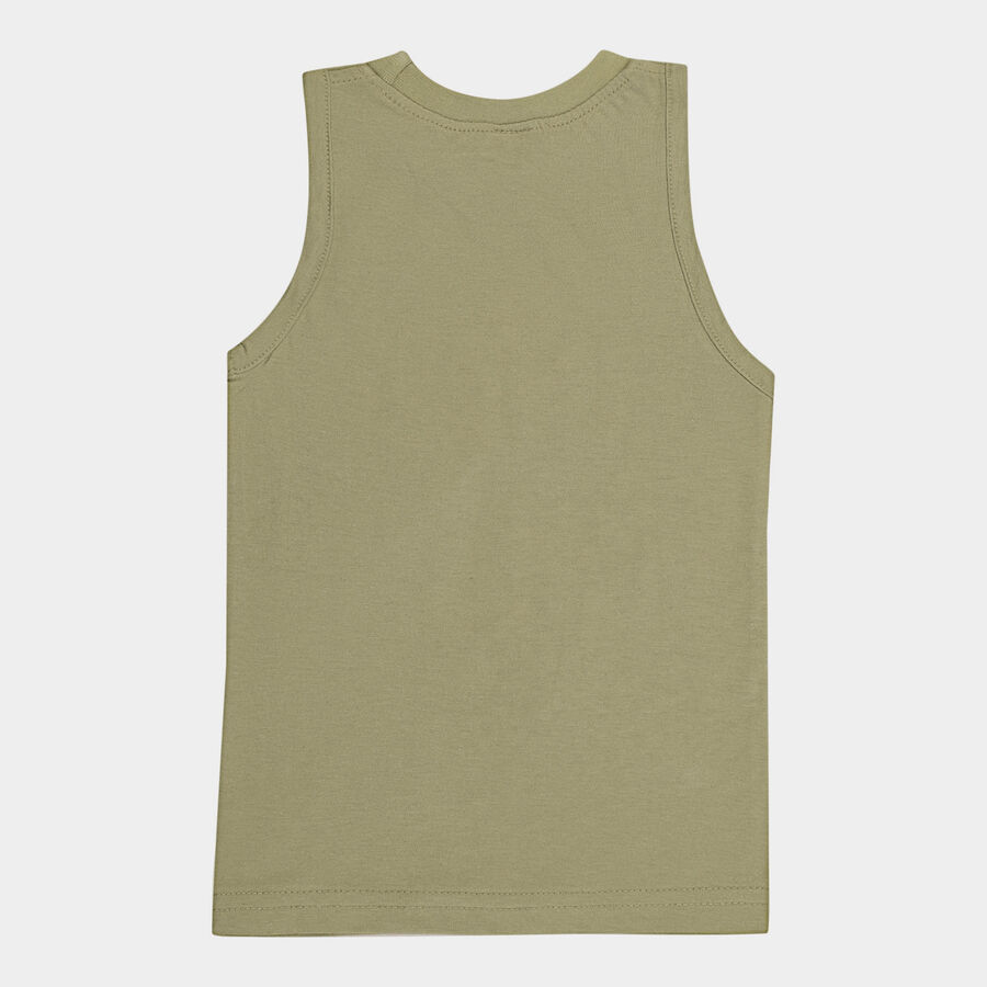 Boys Round Neck T-Shirt, Olive, large image number null