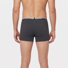 Men's Black Regular Fit Solid Trunks, काला, small