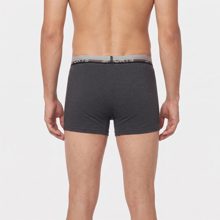 Men's Black Regular Fit Solid Trunks, काला, large