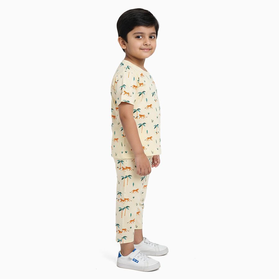 Boys' Night Suit, पीला, large image number null