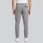 Men's Grey Slim Fit Seam Panel Track Pants, हल्का ग्रे, small