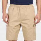 Men's Beige Regular Fit Cotton Jamaican Shorts, गहरा पीला, small