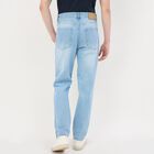 Men's Blue Straight Fit Classic Jeans, Light Blue, small