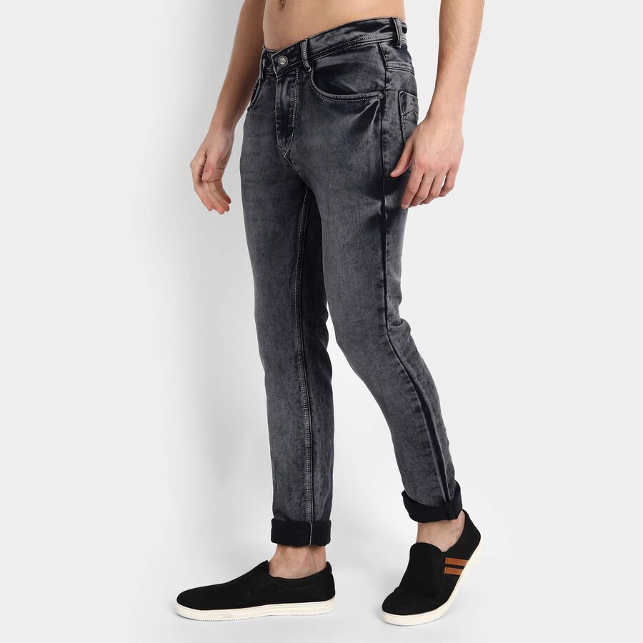 5 Pocket Skinny Fit Jeans, Dark Grey, large image number null