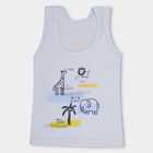 Infants' 100% Cotton Vest, Light Blue, small