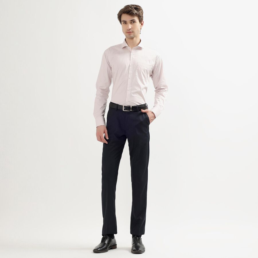 Men's Light Pink Cut Away Collar Slim Fit Formal Shirt, Pink, large image number null