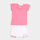 Infants Cotton Shorts Set, Pink, small image number null
