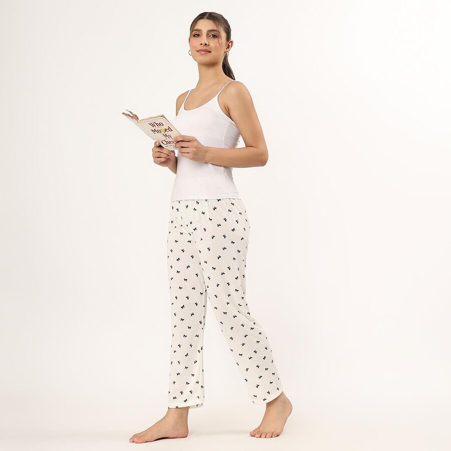 Ladies' Full Length Pyjama , Off White, large image number null