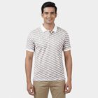 Men's Grey Cotton Polo Neck Classic T-Shirt, Light Grey, small