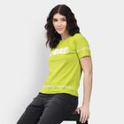 Ladies' Round Neck T-Shirt, निऑन ग्रीन, small