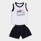 Infant Boys' 100% Cotton Baba Suit , नेवी ब्लू, small image number null