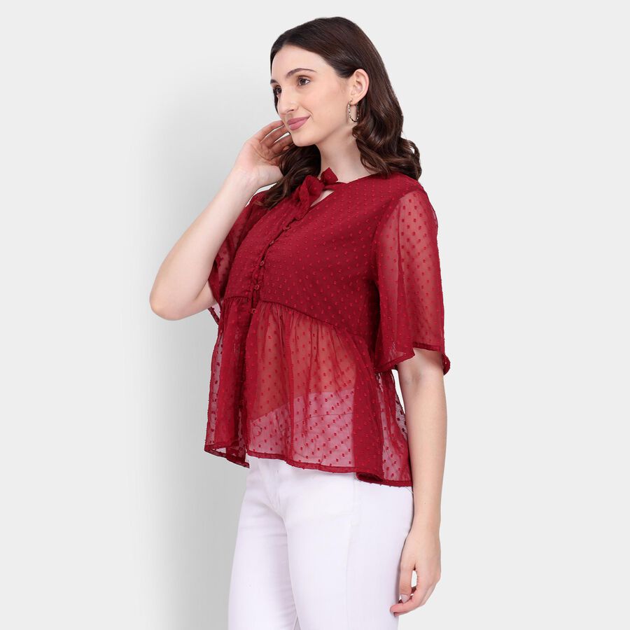 Ladies' Shirt , वाइन, large image number null