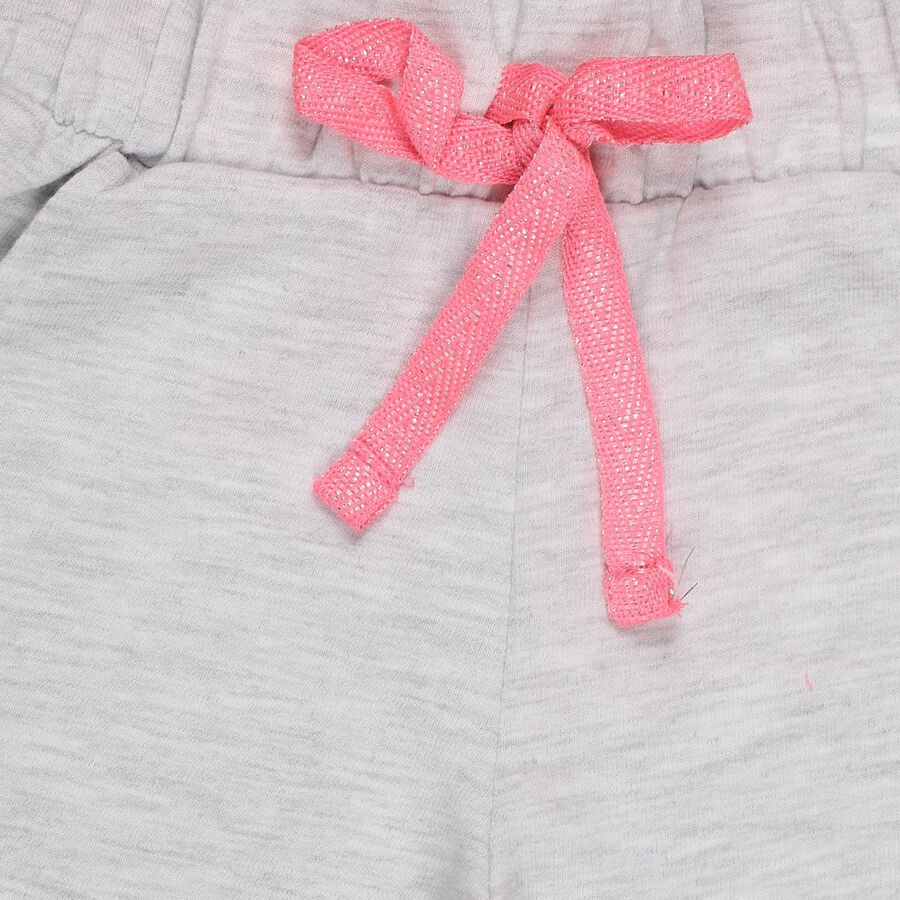 Girls' Light Grey Cartoon Printed Jogger Pyjama, मिश्रित हल्का ग्रे, large image number null