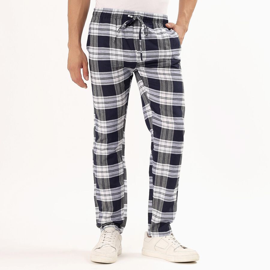 Men's Black Slim Fit Basic Track Pants, नेवी ब्लू, large image number null