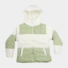 Girls' Mint Green Hooded Puffer Jacket, Light Green, small