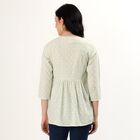 Women's Light Sage Green Round Neck Printed Kurti, Light Green, small image number null