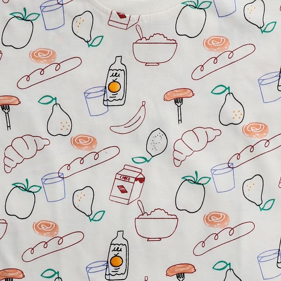 Boys' Night Suit, Beige, large image number null