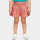 Girls' Peach Pleated Butterfly Shorts, Peach, small