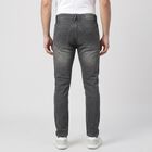 Men's Grey Slim Fit Faded Jeans, Light Grey, small