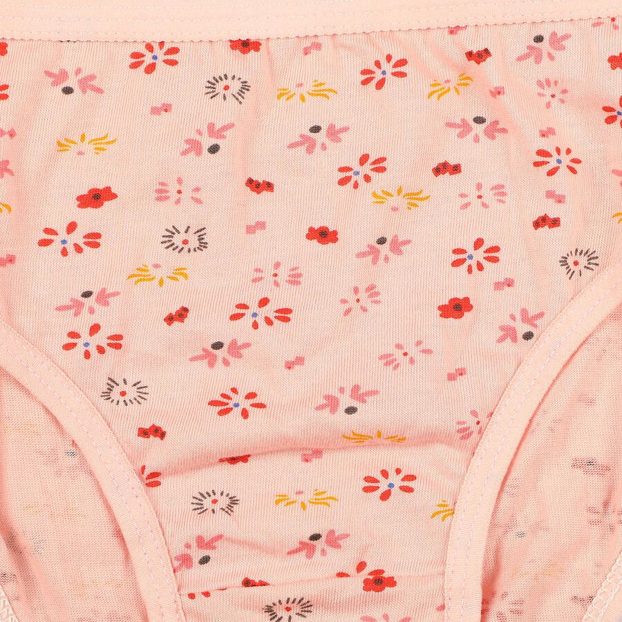 Girls' Coral Regular Fit Solid Panty, मूँगा (कोरल), large