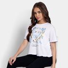 Ladies' 100% Cotton Crop  Top, White, small image number null