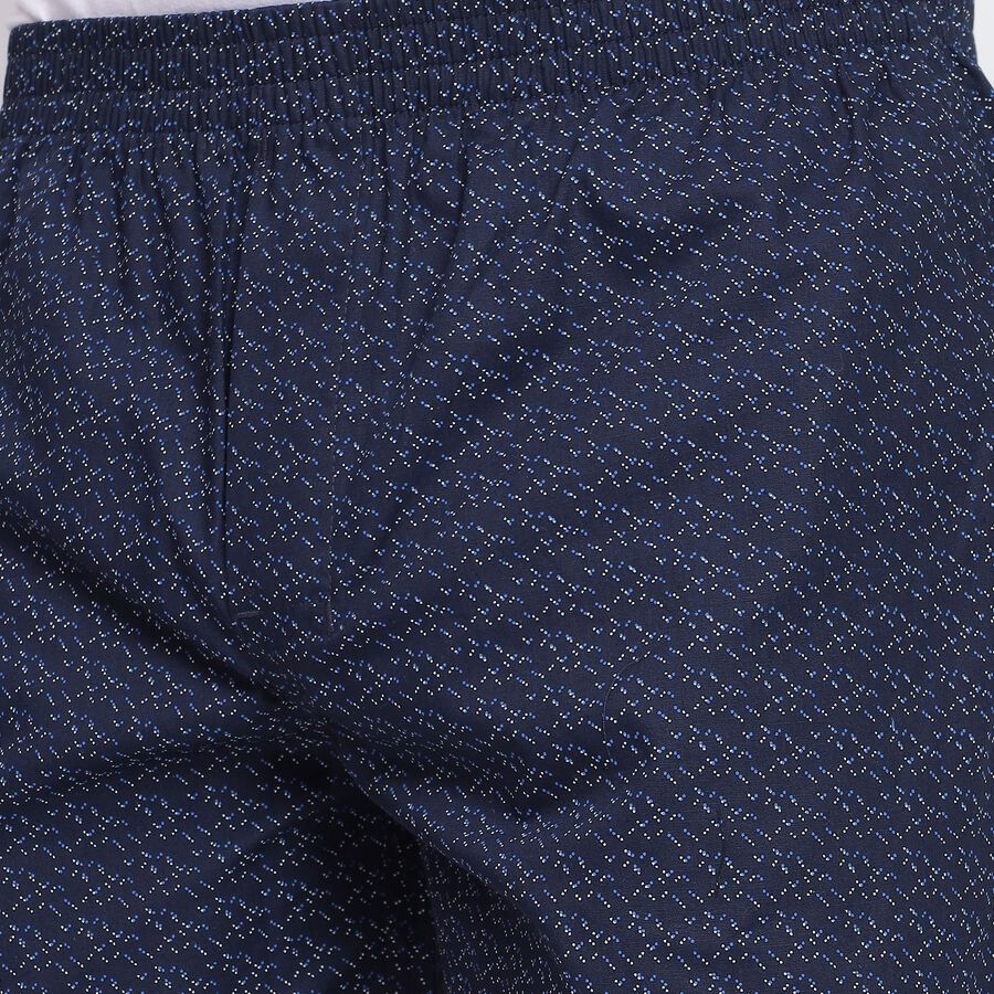 Men's 100% Cotton Boxers, नेवी ब्लू, large
