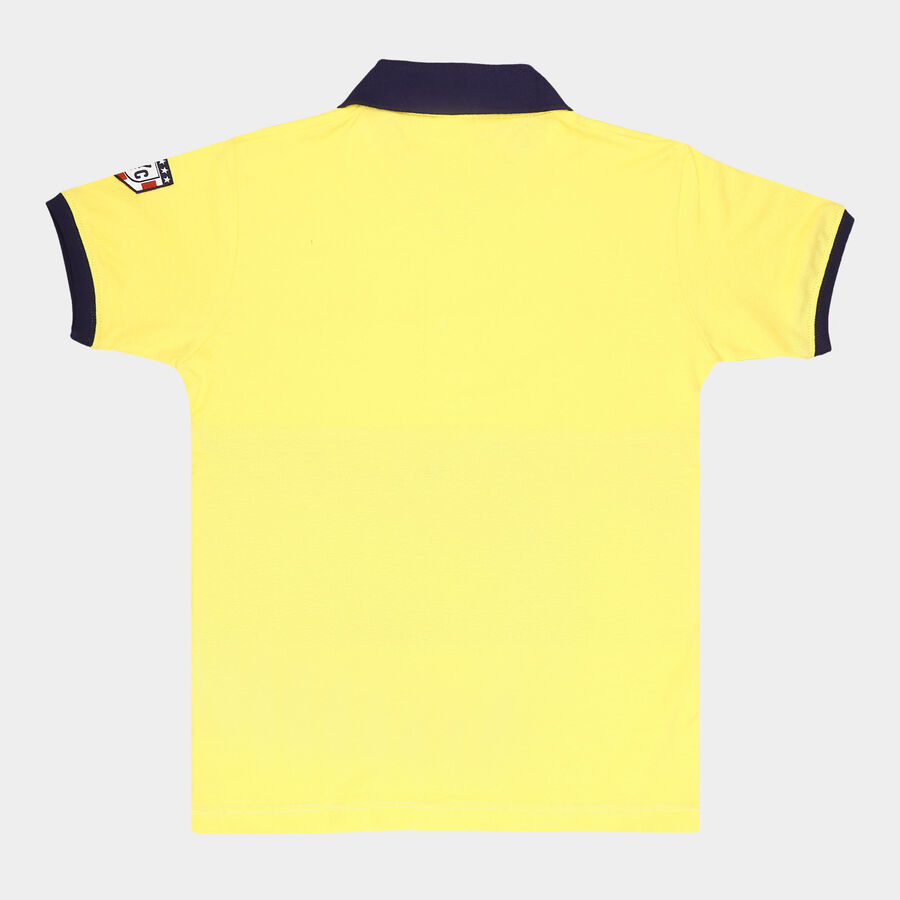 Boys Cotton T-Shirt, पीला, large image number null