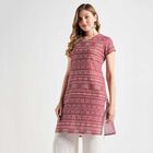 Cotton Straight Kurta, Maroon, small image number null