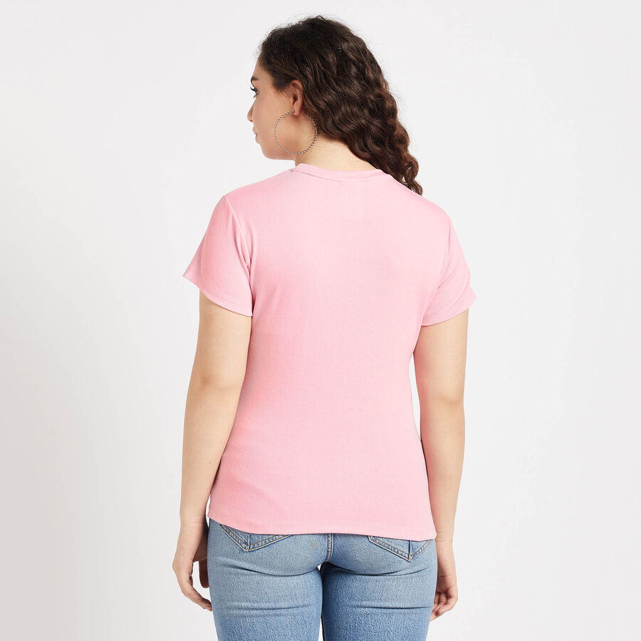 Round Neck T-Shirt, Light Pink, large image number null