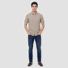 Men's Light Grey Cotton Regular Fit Casual Shirt, Light Grey, small