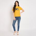 Ladies' Round Neck T-Shirt , मस्टर्ड, small