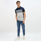 Men's Deep Midnight Navy Blue Polo Collar Casual T-Shirt, Navy Blue, small image number null