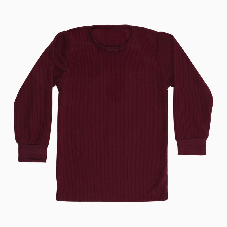 Girls' Thermal Upper, वाइन, large image number null