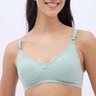 Women's Soft Mint Green Wire-Free Basic Bra, हल्का हरा, small image number null