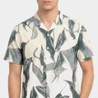 Men's Green Cotton Regular Fit Casual Shirt, Dark Green, small