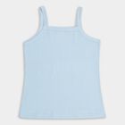 Girls' 100% Cotton Vest, हल्का नीला, small image number null