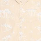 Boys Beige Cotton Half Sleeve Classic Collar Casual Shirt, Beige, small