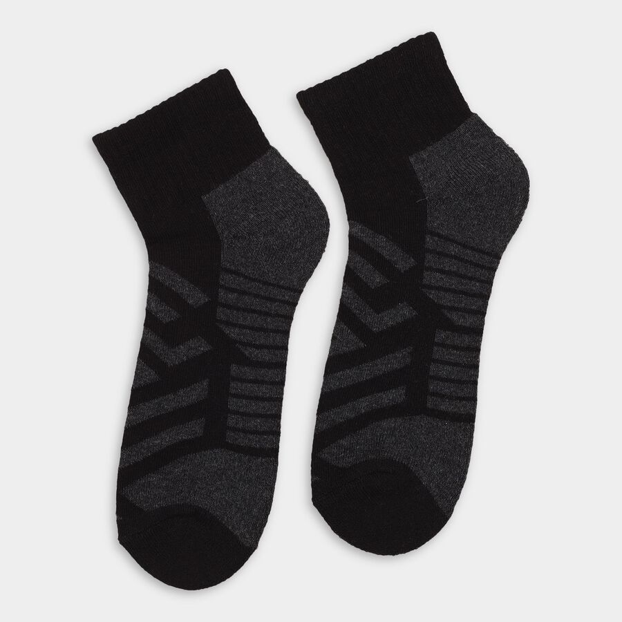 Men's Socks (Pack of 3), Black, large