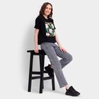 Ladies' Round Neck T-Shirt, काला, small image number null