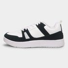 Men's Navy and White Lace-Up Casual Sneakers, Navy Blue, small