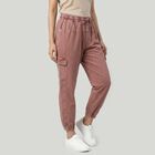 Women's Pink Regular Fit Solid Track Pants, Light Pink, small