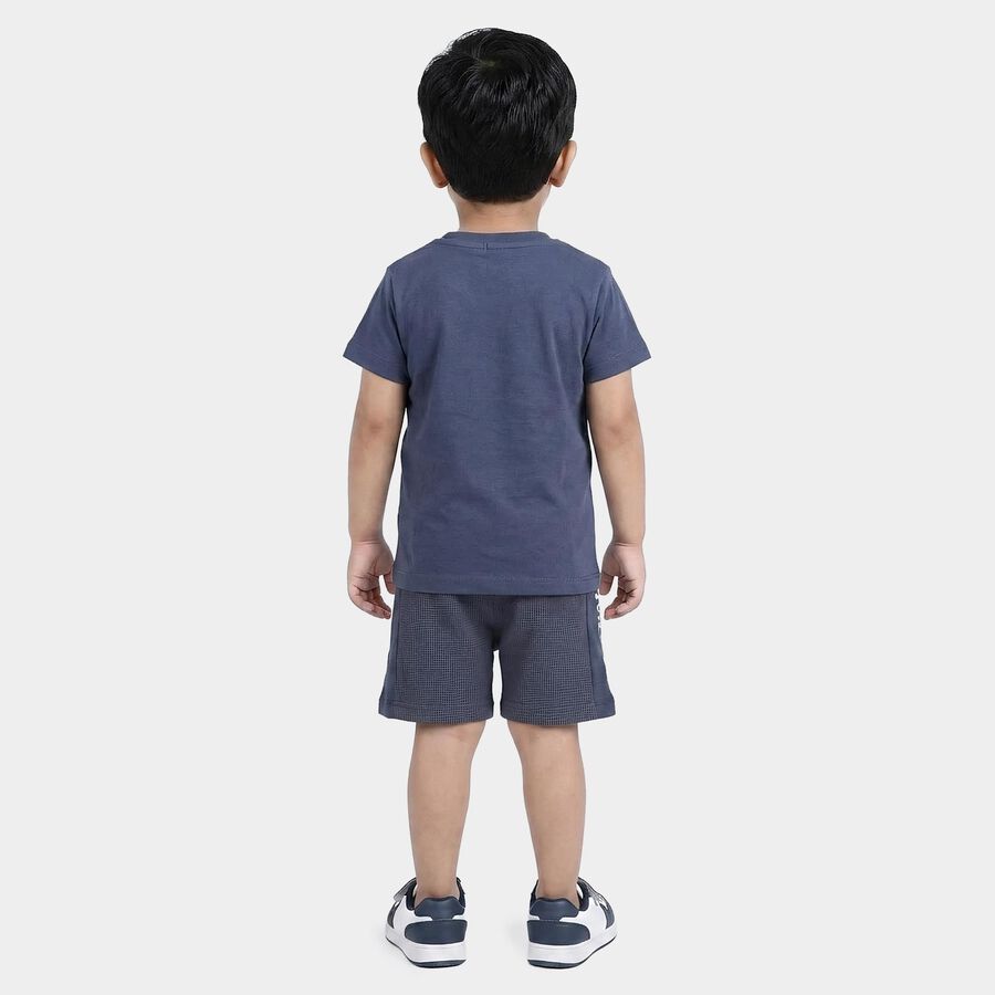 Boys' Knit Baba Suit, Navy Blue, large