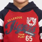 Boys' Maroon Hoodie Neck Graphic Sweatshirt, मरून, small