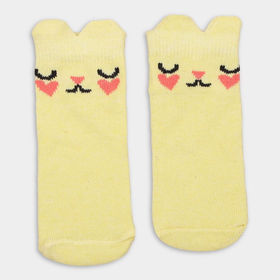 Girls' Socks (Pack of 2), Yellow, large image number null