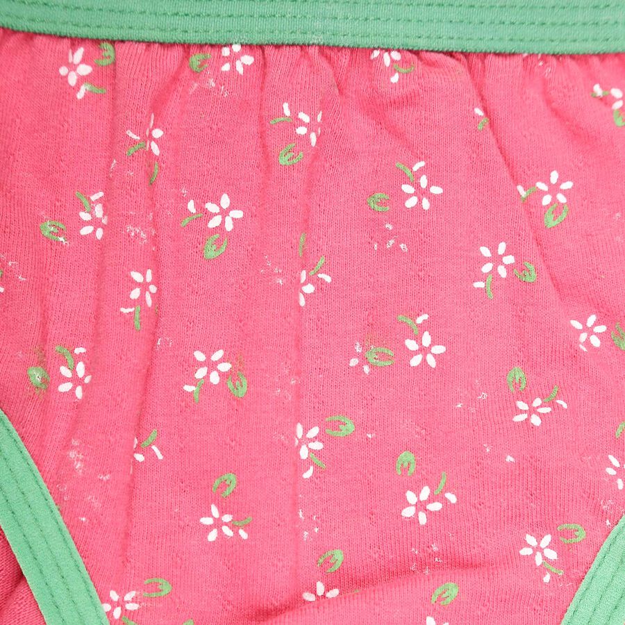 Girls Cotton Printed Panty, Light Green, large image number null